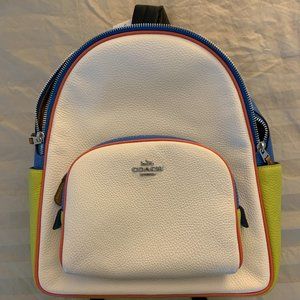 Coach Colorblock Court Leather Backpack, CJ597, NWT